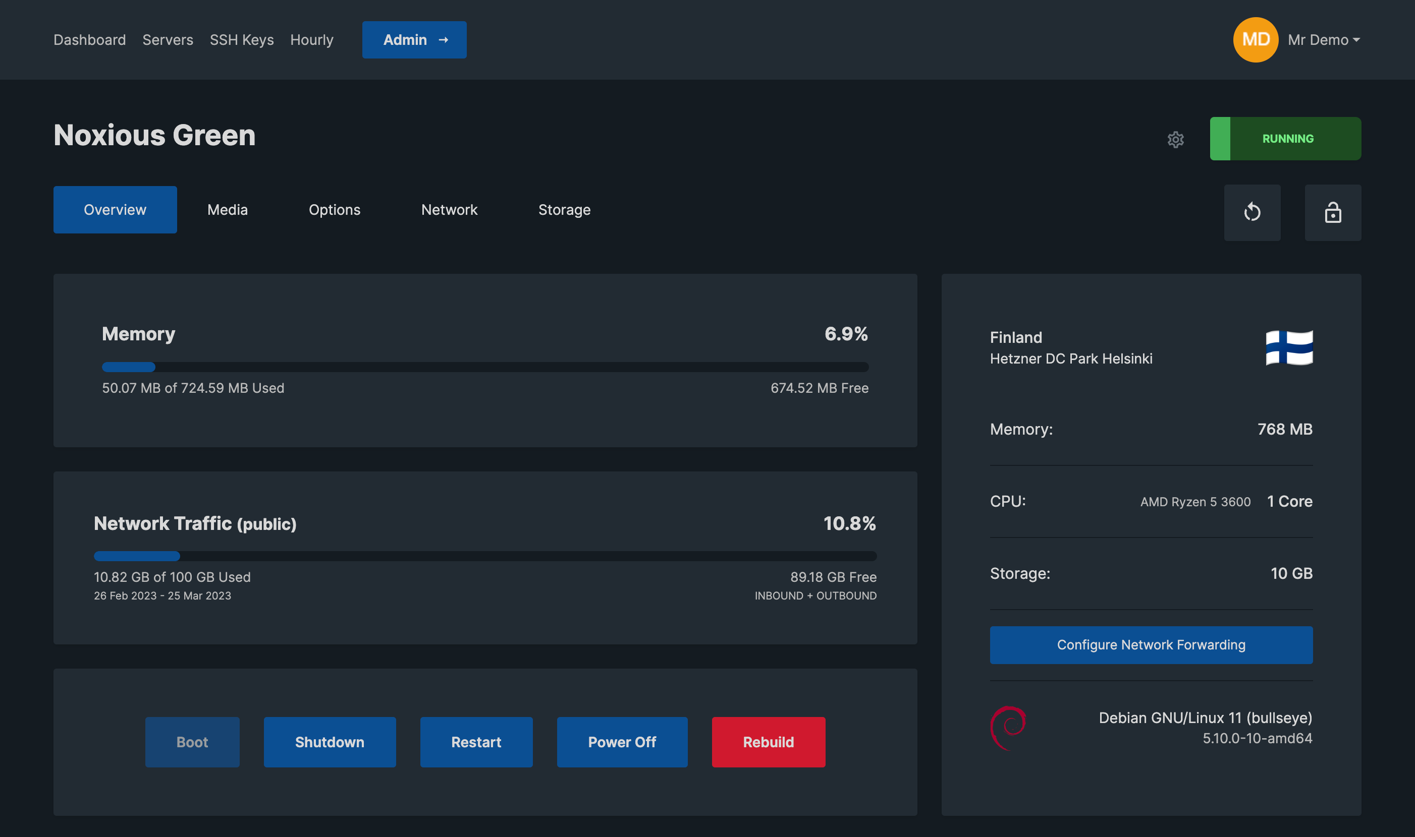 VPS Control Panel